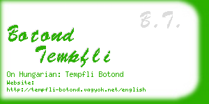 botond tempfli business card